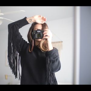 Sweater with fringe